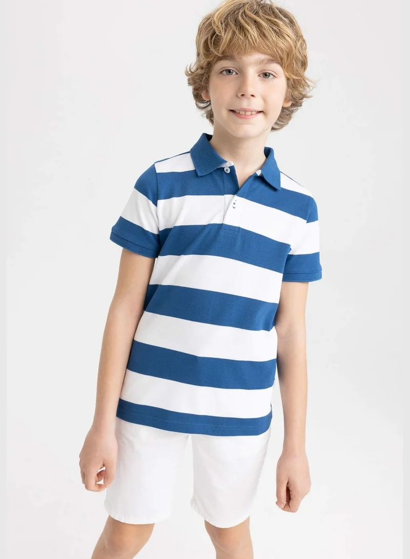 DeFacto Boy Knitted Short Sleeve Polo T-Shirt