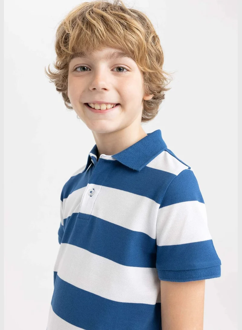 DeFacto Boy Knitted Short Sleeve Polo T-Shirt