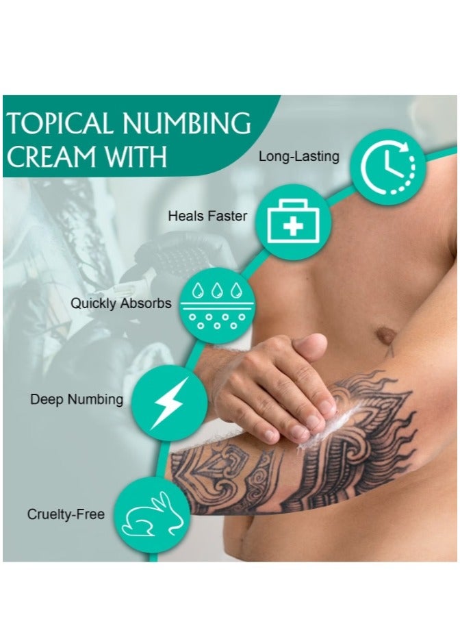 Elaimei Tattoo Numbing Cream, Pre-Tattoo Tattoo Cream, 6 Hours Max Strength Painless Tattoo Cream with Aloe Vera, Vitamin E - Image 4