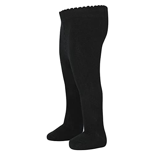 BEAR MUM Baby Girls' Seamless Organic Cotton Tights Black 0-6month - Image 4