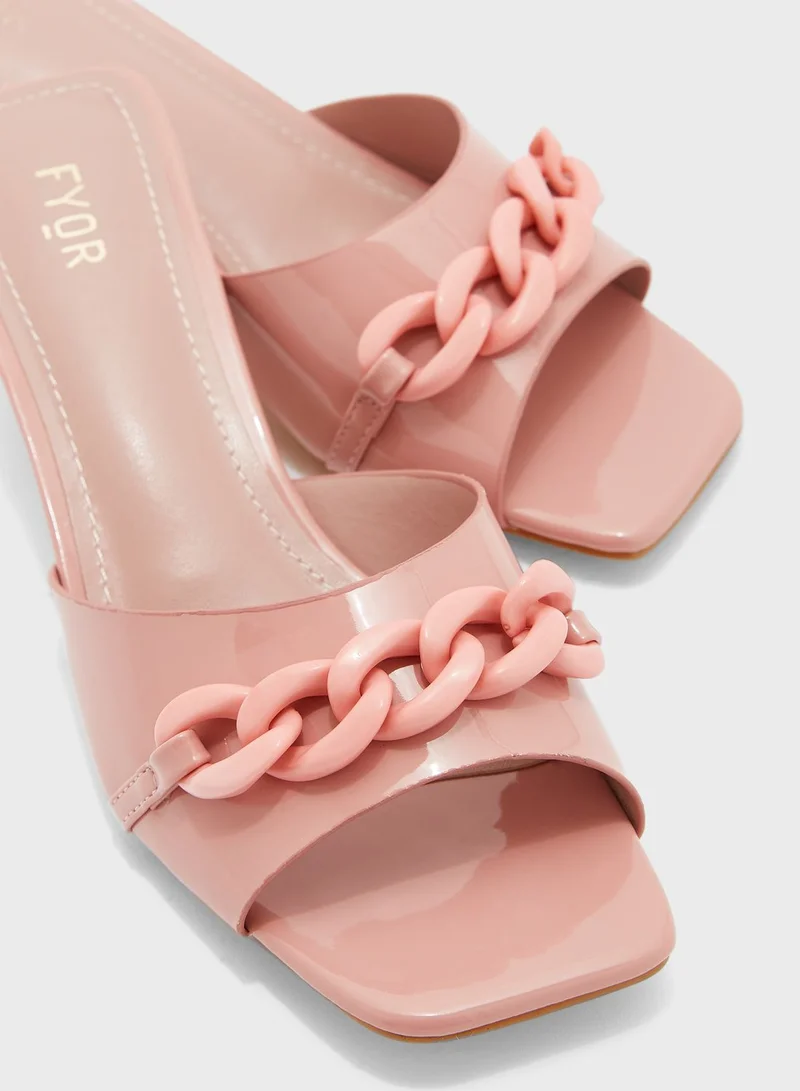 FYOR One Strap Low Heel Sandals
