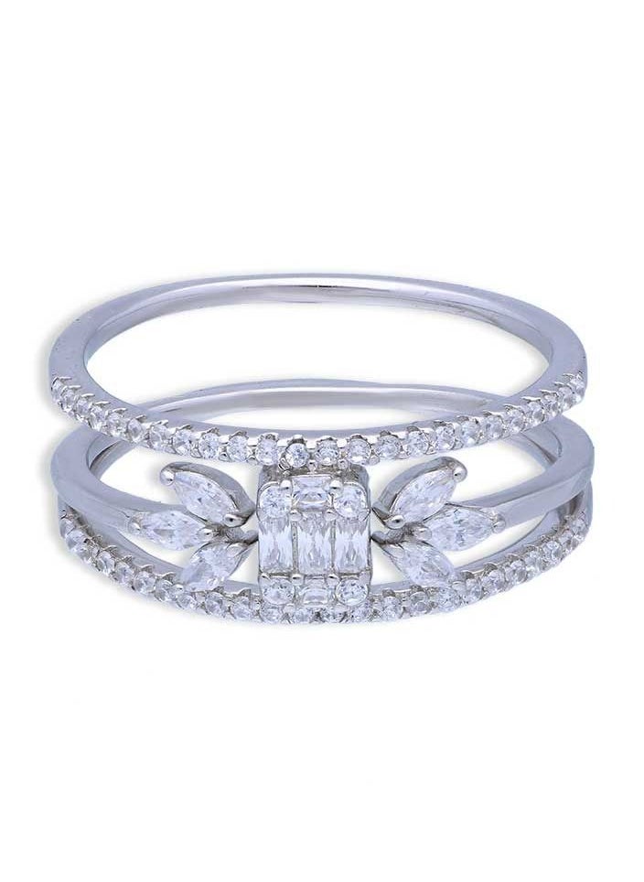 FK Jewellers - Sterling Silver 925 Leaf Shaped Ring FKJRNSLU2073 - Image 1