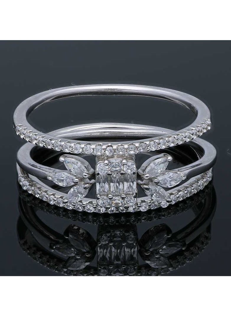 FK Jewellers - Sterling Silver 925 Leaf Shaped Ring FKJRNSLU2073 - Image 1