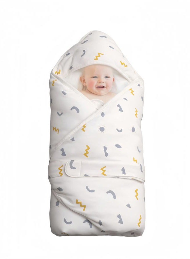 KIDDA Newborn 0-12 Months Baby Swaddle Blanket Multifunctio Boys Girls Winter Warm Cotton Thick Mat Swaddling Wrap Soft Stroller Sleeping Sacks Infant (Sun/Moon) - Image 1