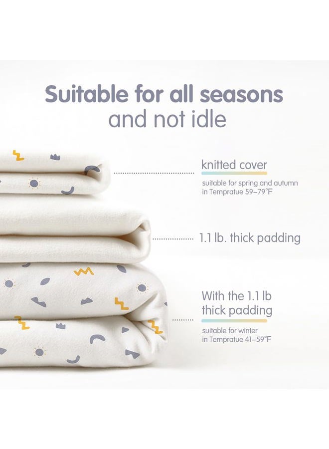 KIDDA Newborn 0-12 Months Baby Swaddle Blanket Multifunctio Boys Girls Winter Warm Cotton Thick Mat Swaddling Wrap Soft Stroller Sleeping Sacks Infant (Sun/Moon) - Image 4