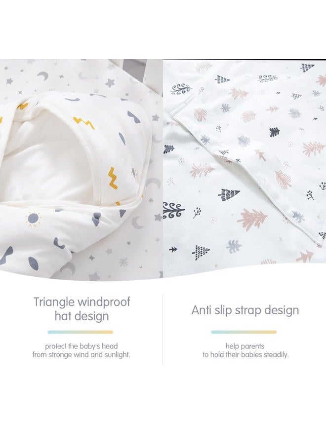KIDDA Newborn 0-12 Months Baby Swaddle Blanket Multifunctio Boys Girls Winter Warm Cotton Thick Mat Swaddling Wrap Soft Stroller Sleeping Sacks Infant (Sun/Moon) - Image 5