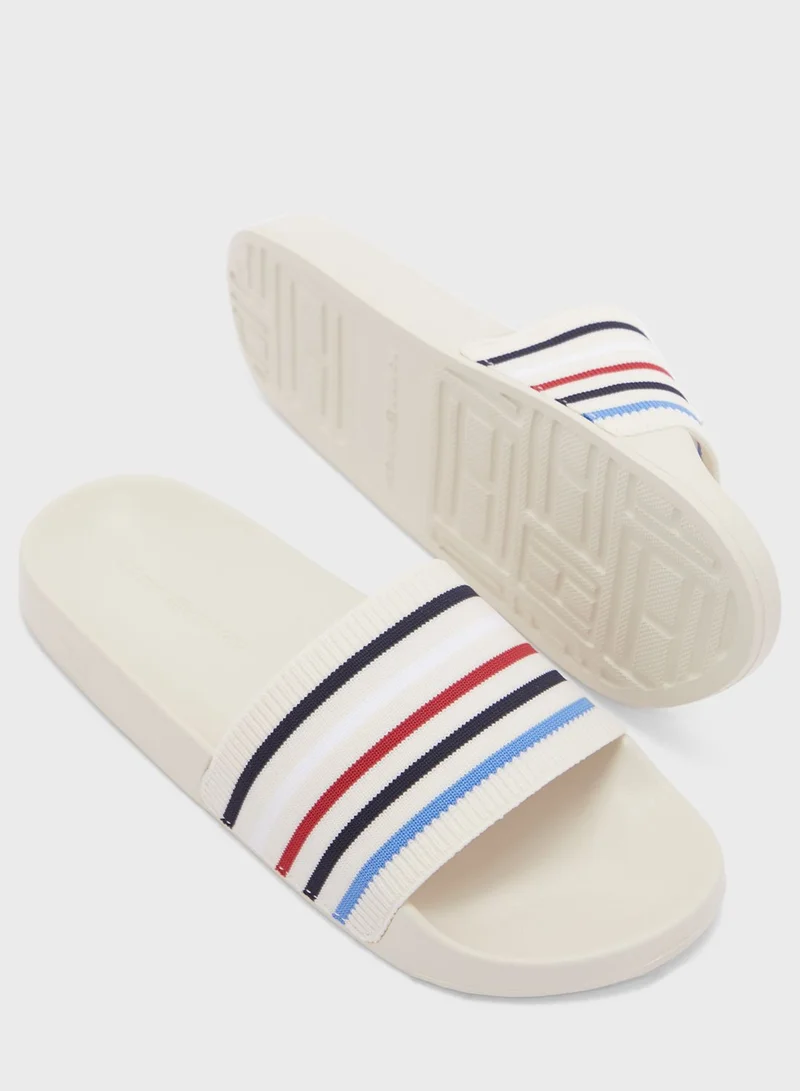 TOMMY HILFIGER Global Stripes Pool Slides