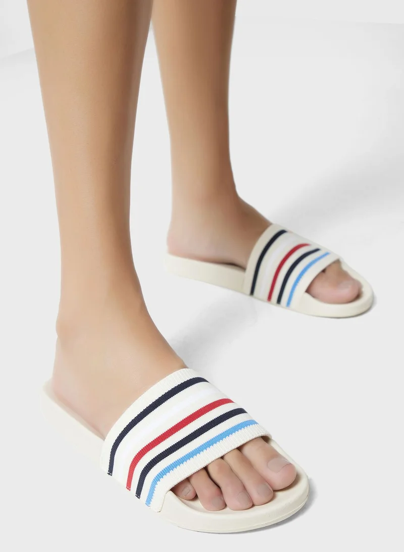 TOMMY HILFIGER Global Stripes Pool Slides