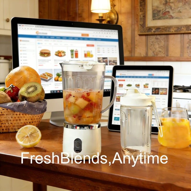 White Single Cup Portable USB Juicer for Fruits and Vegetables - Image 2