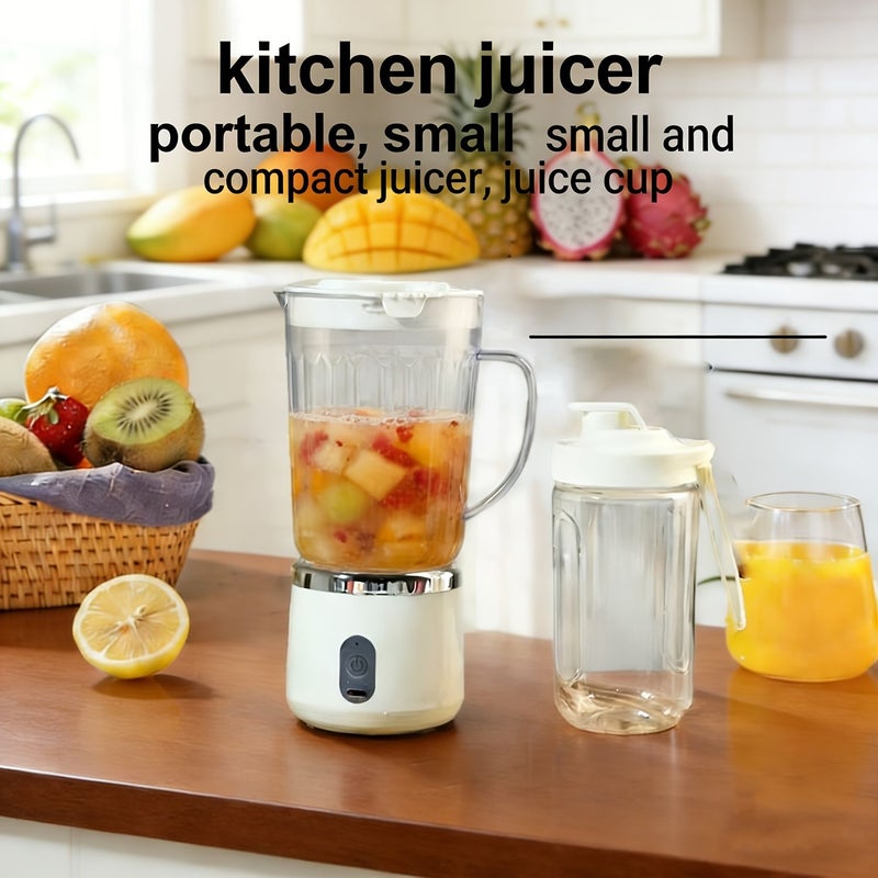 White Single Cup Portable USB Juicer for Fruits and Vegetables - Image 1