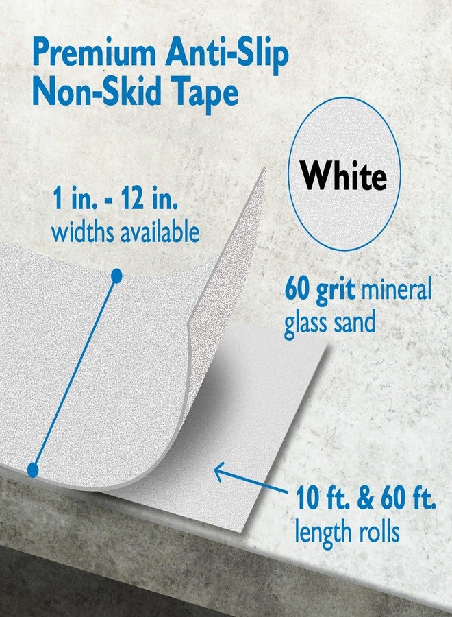 FindTape AST-35 Solid Colors Anti-Slip Non-Skid Tape, 4 in. x 10 ft. (White) - Image 2