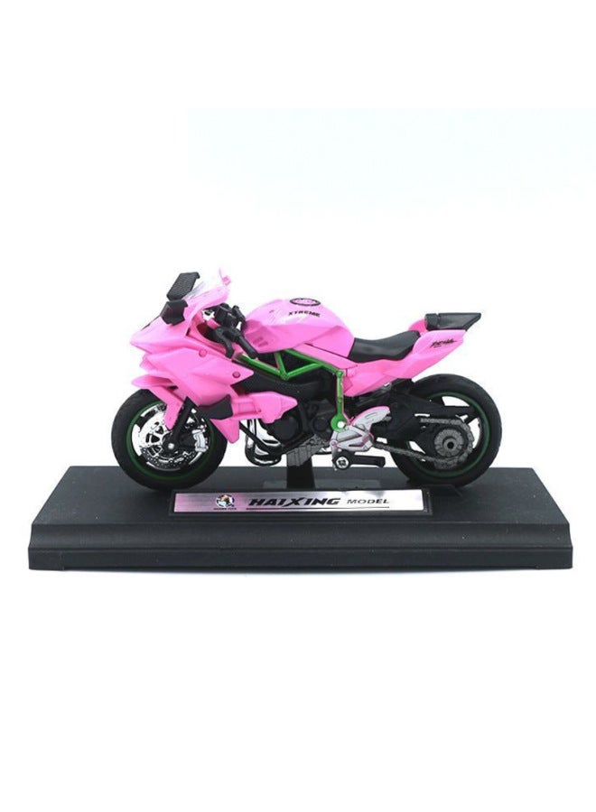 Creative Alloy Motorcycle Model Cake Decoration Women's Clothing Motorcycle Toy Car Model Decorative Ornament For Girls-Color:H2R Locomotive Pink  - Image 1