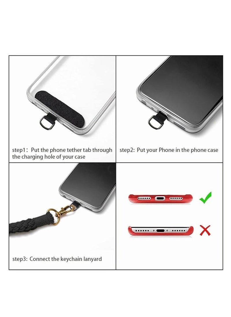 Raxoom 2 PCS Phone Wrist Strap Cell Phone Lanyard, Smartphone Wristlet Bracelet Keychain Anti Theft Phone Strap for Women Girls - Image 3