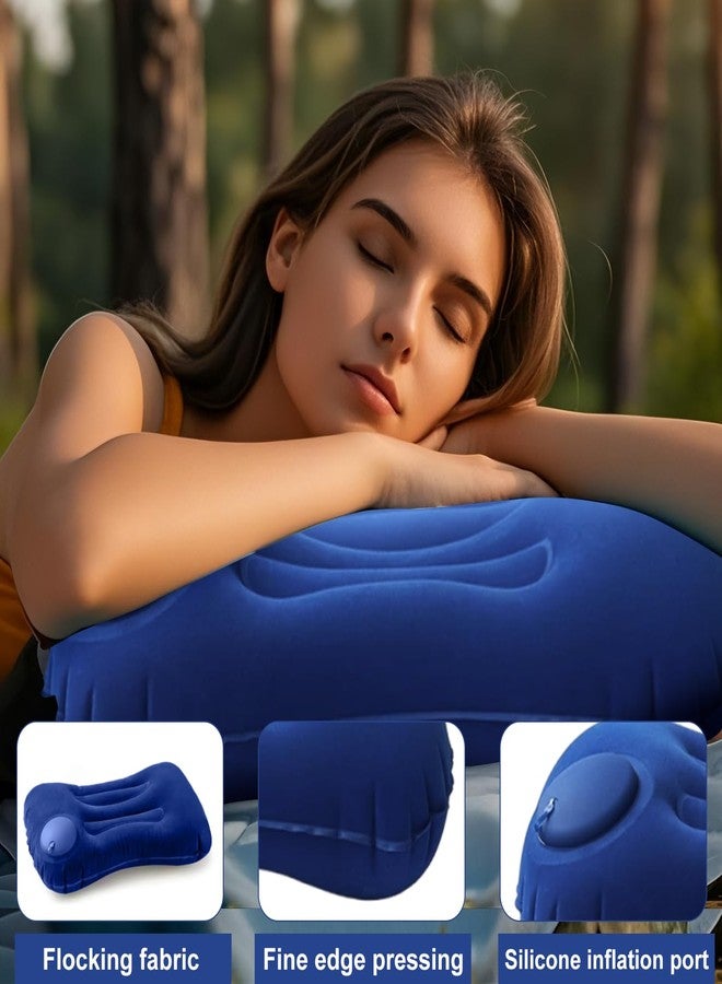 TecoKart® Inflatable Pillow for Travel - Soft & Ergonomic Air Pillow with Drawstring Pocket | Lightweight Travel Pillow for Sleeping | Great for Camping, Backpacking & Commuting - Image 3