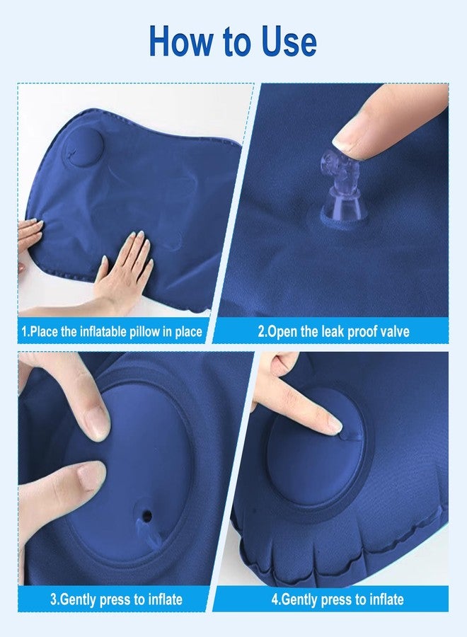 TecoKart® Inflatable Pillow for Travel - Soft & Ergonomic Air Pillow with Drawstring Pocket | Lightweight Travel Pillow for Sleeping | Great for Camping, Backpacking & Commuting - Image 4