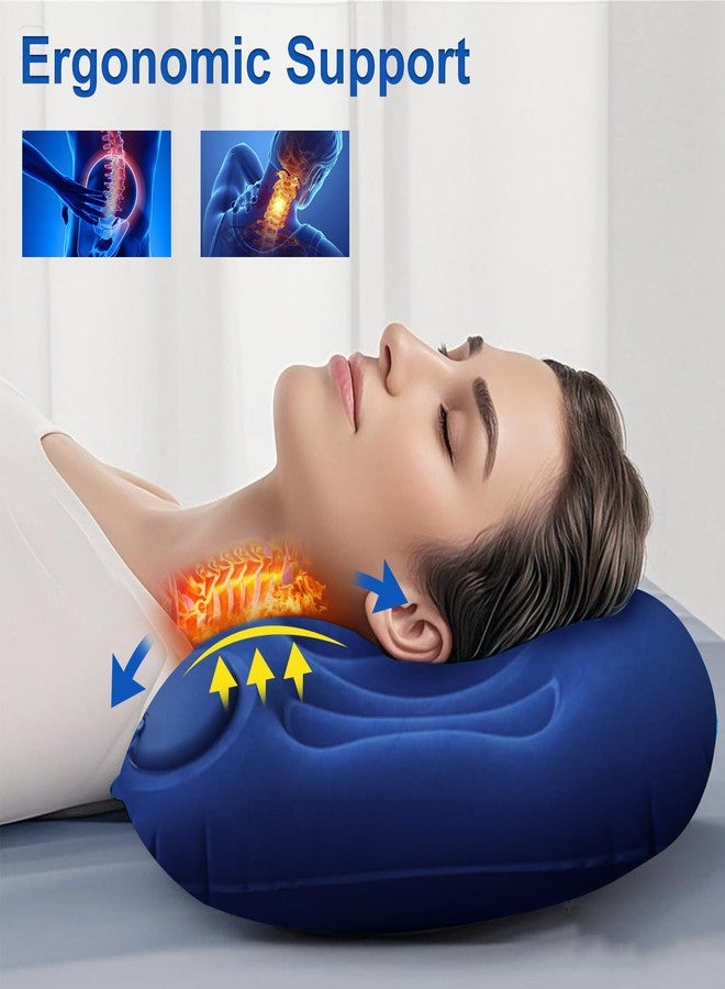TecoKart® Inflatable Pillow for Travel - Soft & Ergonomic Air Pillow with Drawstring Pocket | Lightweight Travel Pillow for Sleeping | Great for Camping, Backpacking & Commuting - Image 5