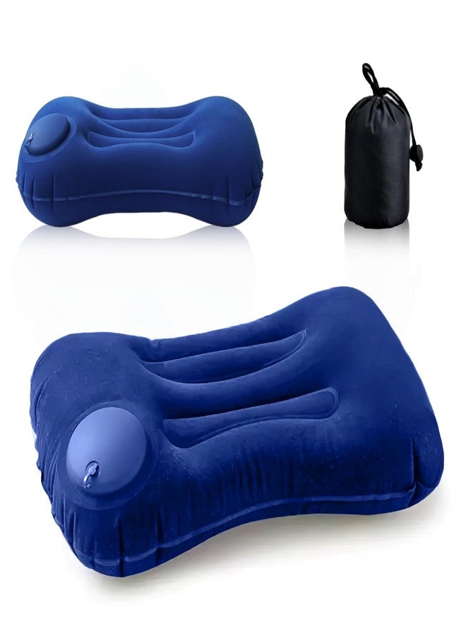TecoKart® Inflatable Pillow for Travel - Soft & Ergonomic Air Pillow with Drawstring Pocket | Lightweight Travel Pillow for Sleeping | Great for Camping, Backpacking & Commuting - Image 1