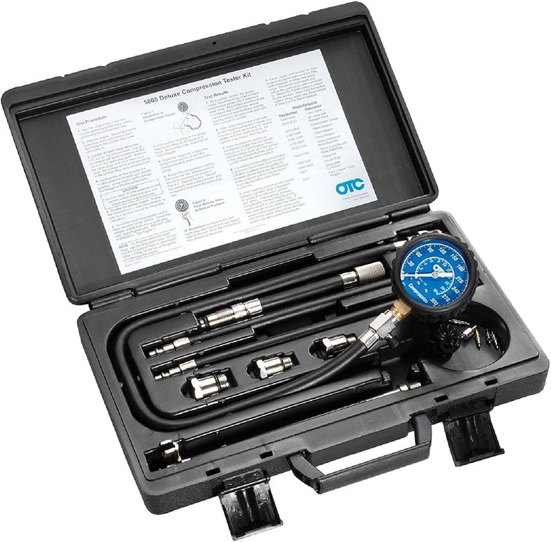 Otc 5605 Deluxe Compression Tester Kit With Carrying Case For Gasoline Engines - Image 1