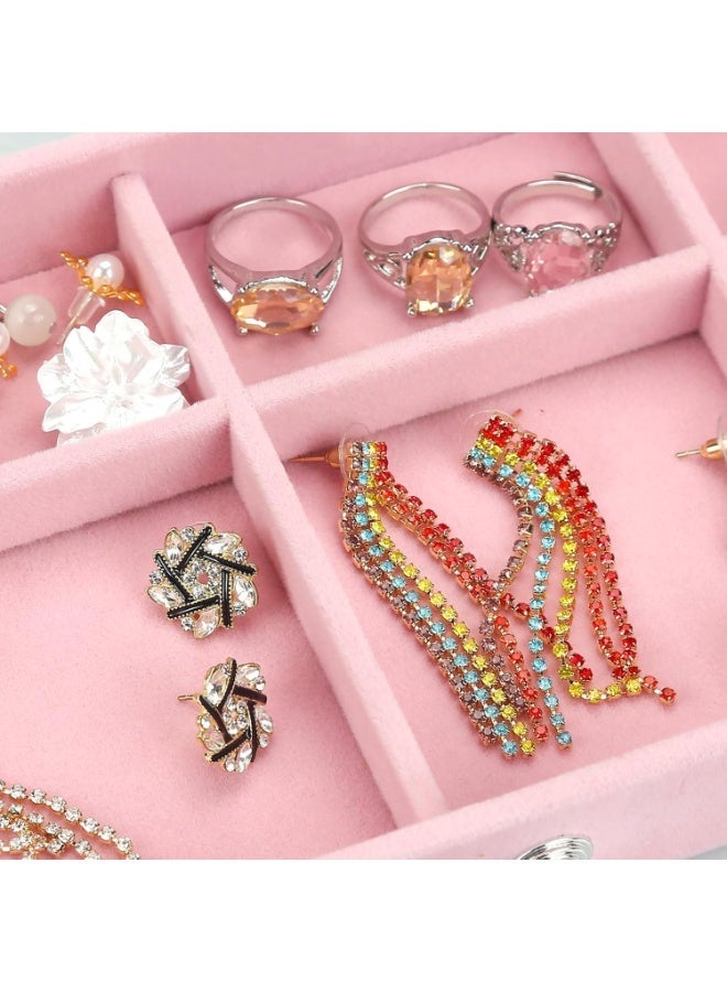 Acrylic Accessory Organizer Box, Jewelry, Makeup, and Cosmetics Case, Women's 3-Tier Organizer, Holder for Chains, Earrings, Bracelets, Rings, and Watches, Soft Velvet, Accessories Organizer, Velvet, Three-Tier Jewelry Box for Storing Earrings, Bracelets, Rings, Necklaces, and Watches, Large 3-Tier Jewelry Box Organizer, Velvet Jewelry Box, Jewelry Organizer with Lock, Jewelry Display Stand for Watches, Makeup, and Necklaces, Accessories and Makeup Case, Makeup Brush and Accessories Organizer, Gold, Silver, and Accessories Organizer - Image 4