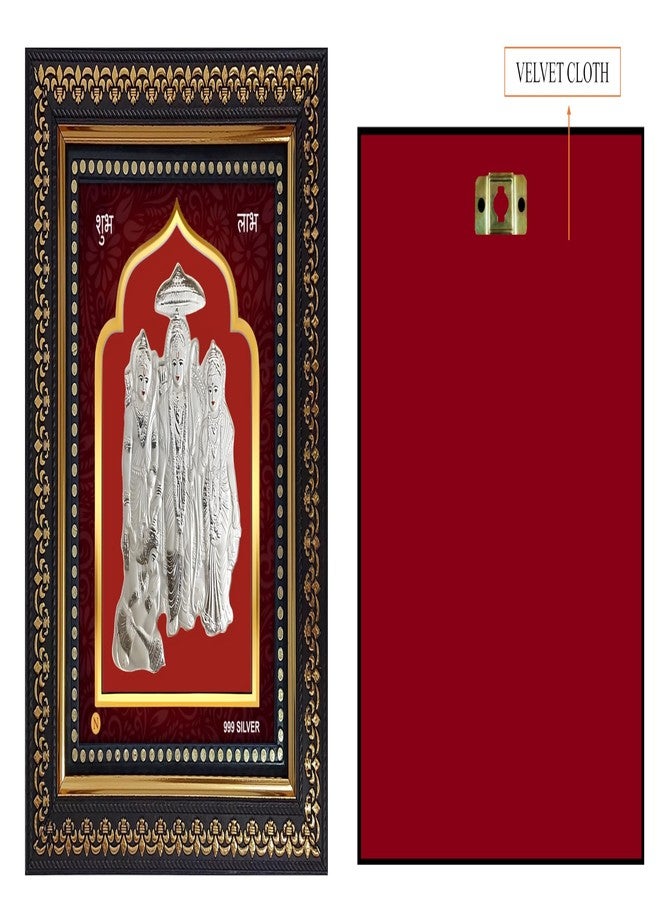 ARTSMINE - 99.9% Silver Ram Darbar Frame | Shri Ram Sita Hanuman Ji Silver Frame | Premium Pooja Room Table Top & Wall Decor | With Purity Certificate & Gift Bag | H × L 23 × 20 CM - 1 Unit - Image 4