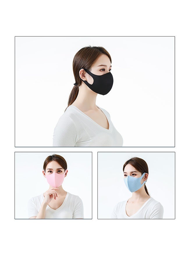 5 Pcs Reusable Breathable Cloth Cotton Face Masks set, Fabric Face Covering Dust Proof (Mixcolour) - Image 3