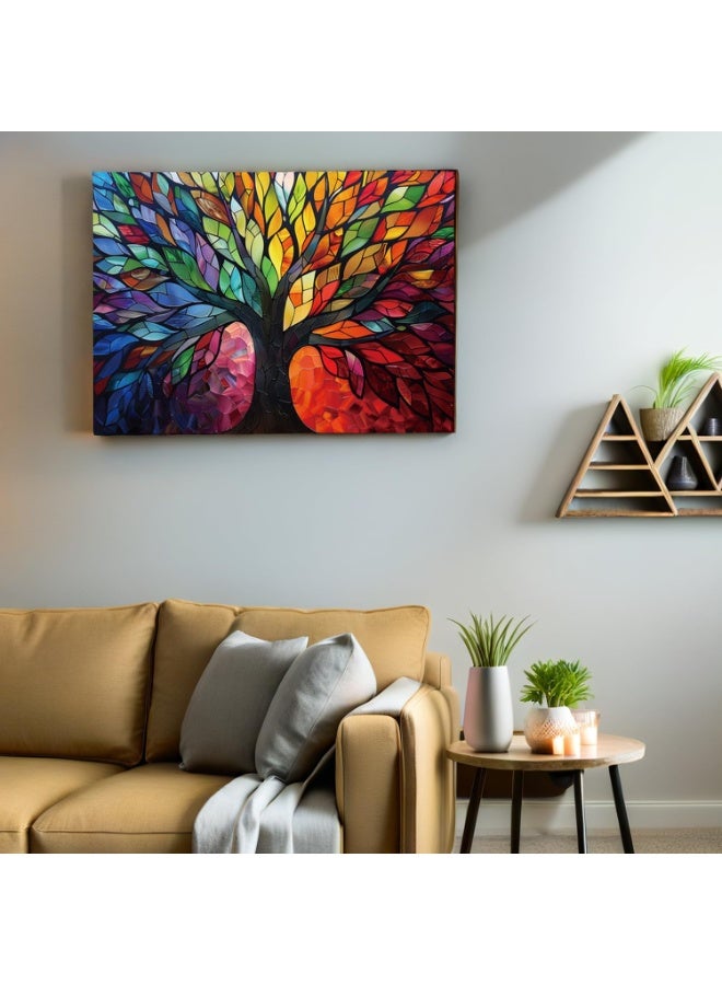 Capstro 1000 Piece Puzzle – Colorful Stained Glass Tree of Life Artwork | Challenging Family Puzzle Game for Teens & Adults | Premium Cardboard Interlocking Pieces – Tree of Life - Image 3