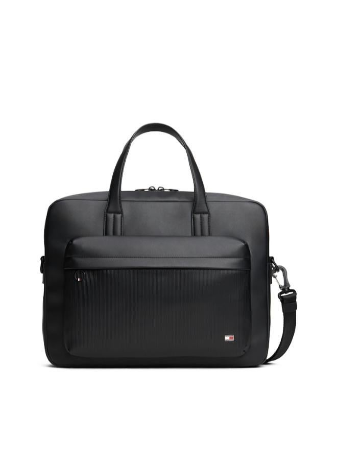 TOMMY HILFIGER Hilfiger Flag Ribbed Pocket Laptop Bag - Image 1