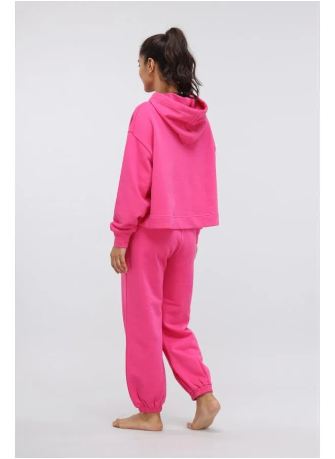 نسيسيرا Pink Cotton Terry Hoodie Set