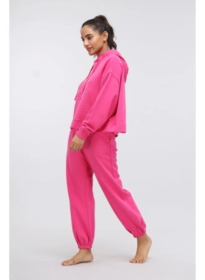 NeceSera Pink Cotton Terry Hoodie Set