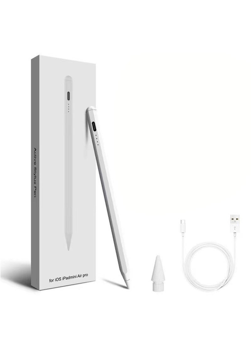 قلم iPad الجيل التاسع والعاشر، قلم لمس سريع الشحن لمدة 13 دقيقة لجهاز iPad، رفض راحة اليد، حساسية الإمالة، متوافق مع iPad Pro 11/12.9 بوصة، iPad 6/7/8/9/10، iPad Air 3/4/5، iPad ميني 5/6 - Image 1