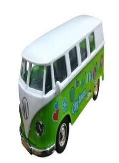 Volkswagen Volkswagen Bus Miniature Model Car Minibus Metal/Plastic, Opening Doors (Green)  - Image 1
