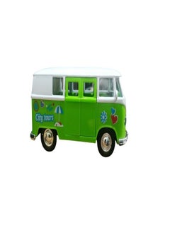 Volkswagen Volkswagen Bus Miniature Model Car Minibus Metal/Plastic, Opening Doors (Green)  - Image 4