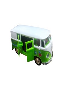 Volkswagen Volkswagen Bus Miniature Model Car Minibus Metal/Plastic, Opening Doors (Green)  - Image 5