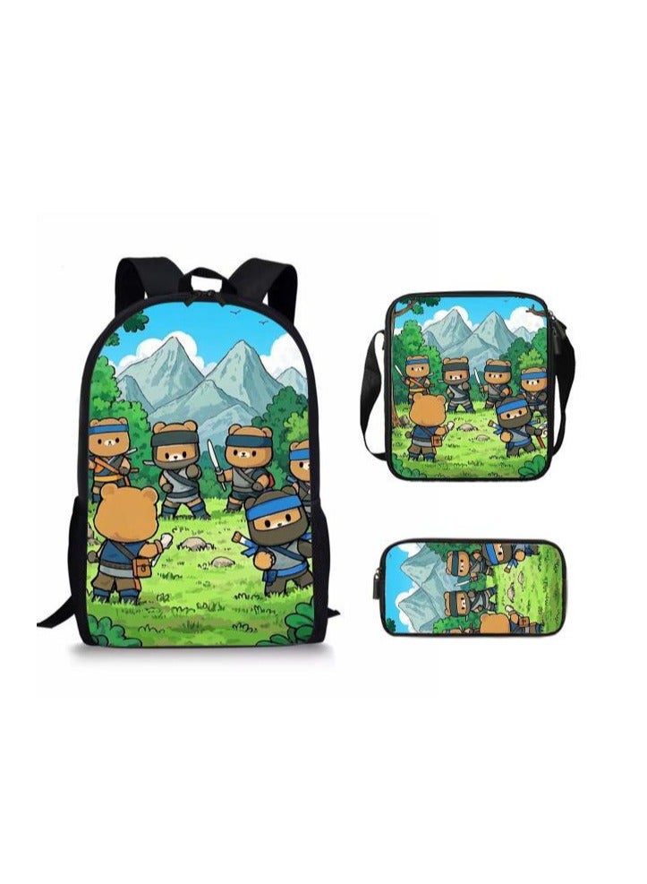 Cartoon style universal three-piece schoolbag - 406  - Image 1