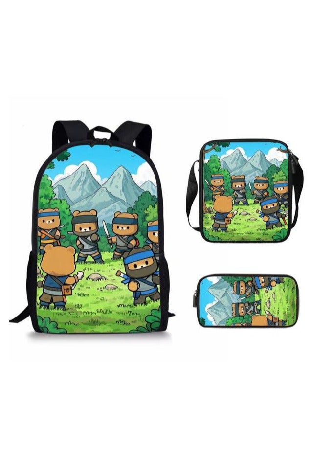Cartoon style universal three-piece schoolbag - 406  - Image 2