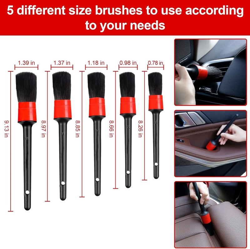 Amiss 18 PCS Car Cleaning Tools Kit with Driller Attachment Set - Image 2