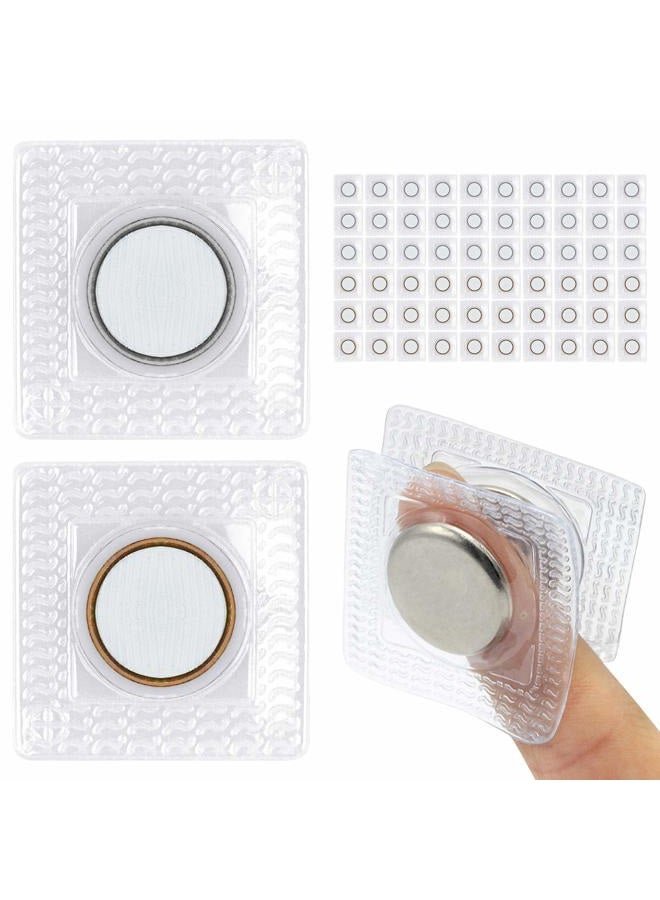 EMYVSVO 30 Pairs 1.18 Inches Invisible Magnetic Snap PVC Hidden Purse Closure Fastener Snap for Handbag Clothing Clasp DIY Craft Sewing Tools - Image 1