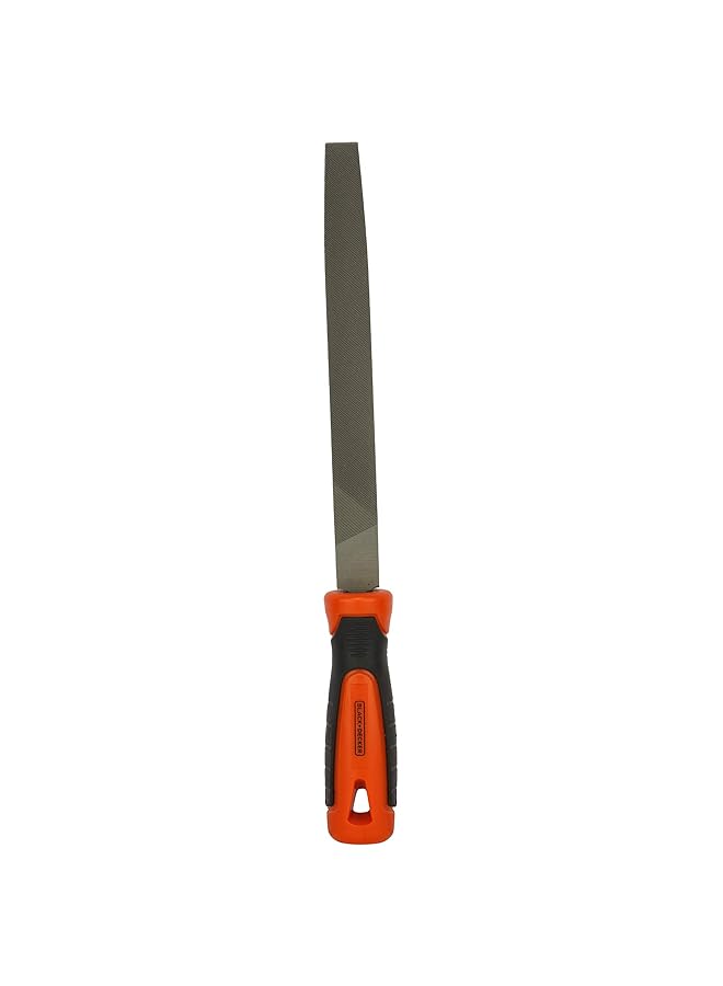 BLACK+DECKER Steel 2Nd Cut Flat File Orange 200 Mm Bdht22144 - Image 1