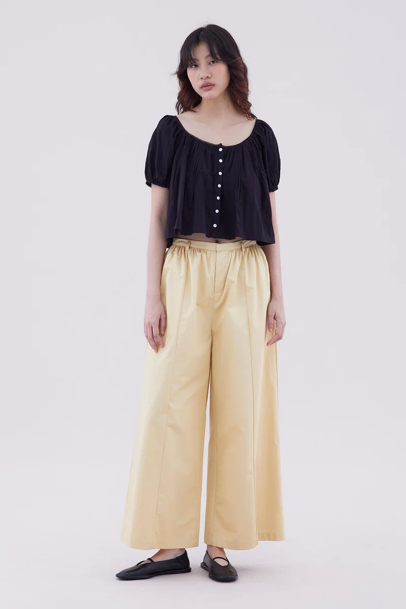 ذا اديتورز ماركت Jenyth High-Rise Gathered Wide Leg Pants