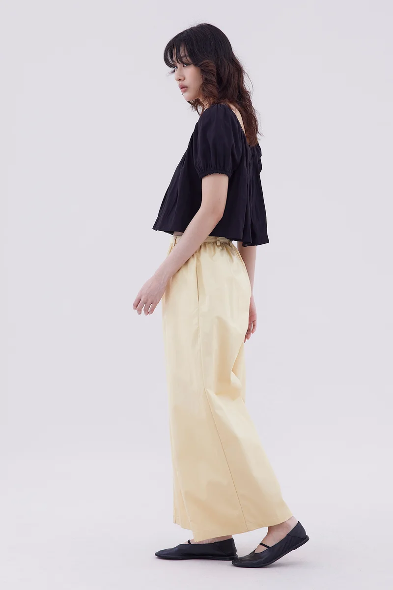 The Editor's Market Jenyth High-Rise Gathered Wide Leg Pants