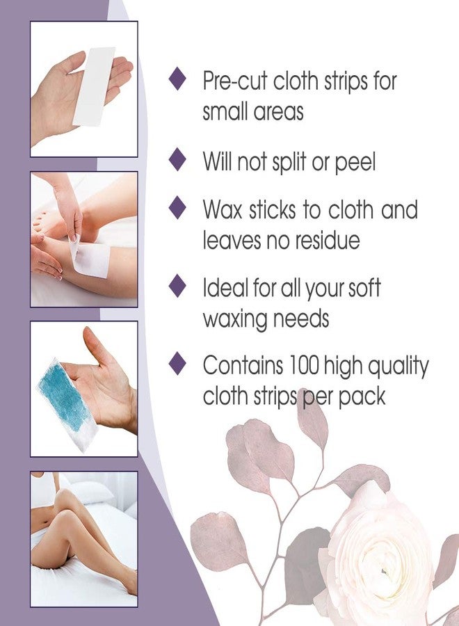Satin Smooth Non Woven Wax Strips, Body and Face Wax Strips for Hair Removal, Cloth Waxing Strip for Women, Small, 100 ct, 2 Pack - Image 3
