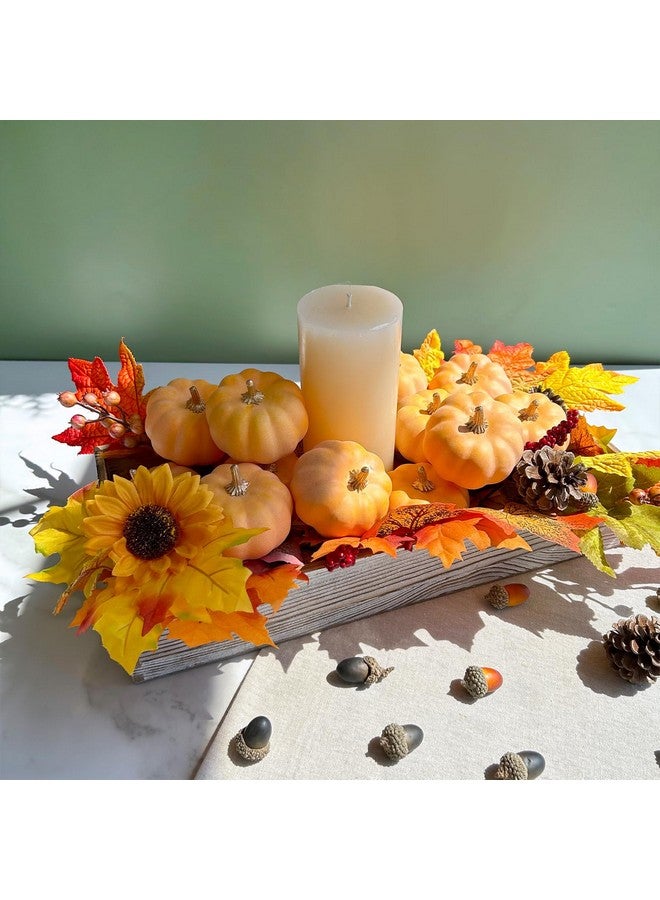 Winlyn 12 Pcs Small Artificial Orange Pumpkins Decorative Fall Pumpkins Rustic Harvest Pumpkins Foam Pumpkins for Gifts Wedding Baby Shower Thanksgiving Halloween Table Centerpiece Mantel Bowl Décor - Image 3