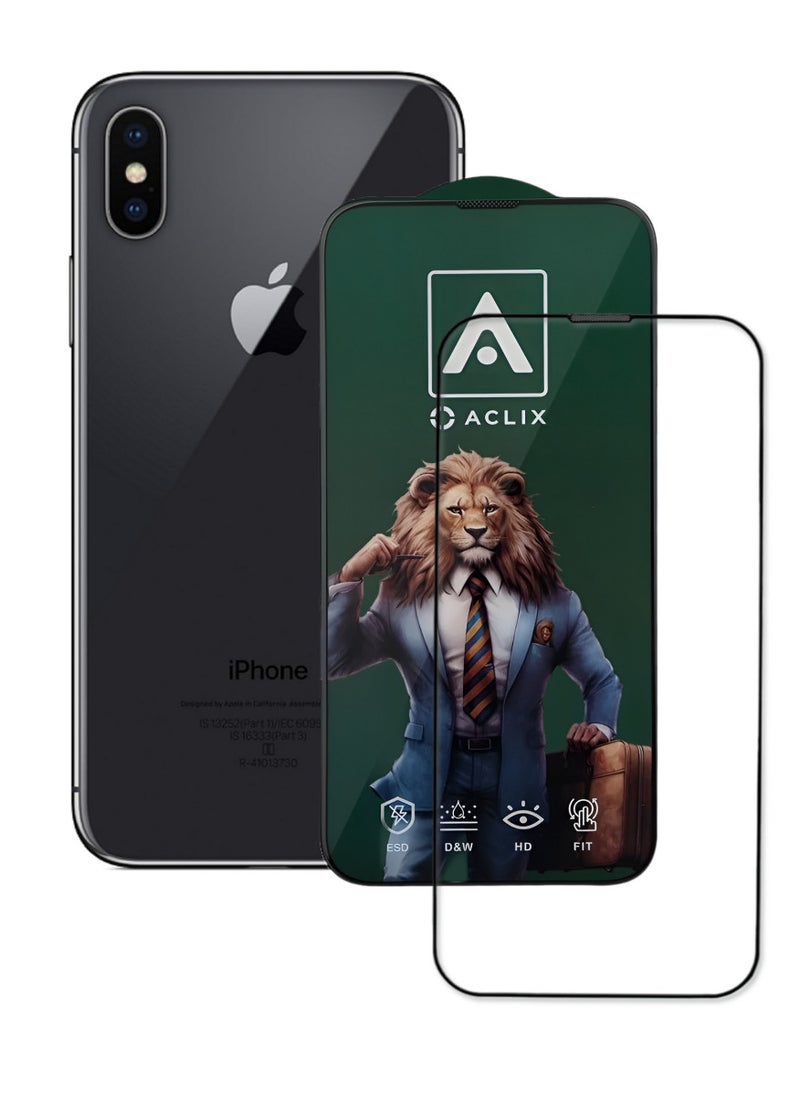ACLIX Antistatic ESD Dustproof Premium Quality High Definition Tempered Glass Screen Protector Designed For  iPhone 10 - Image 1