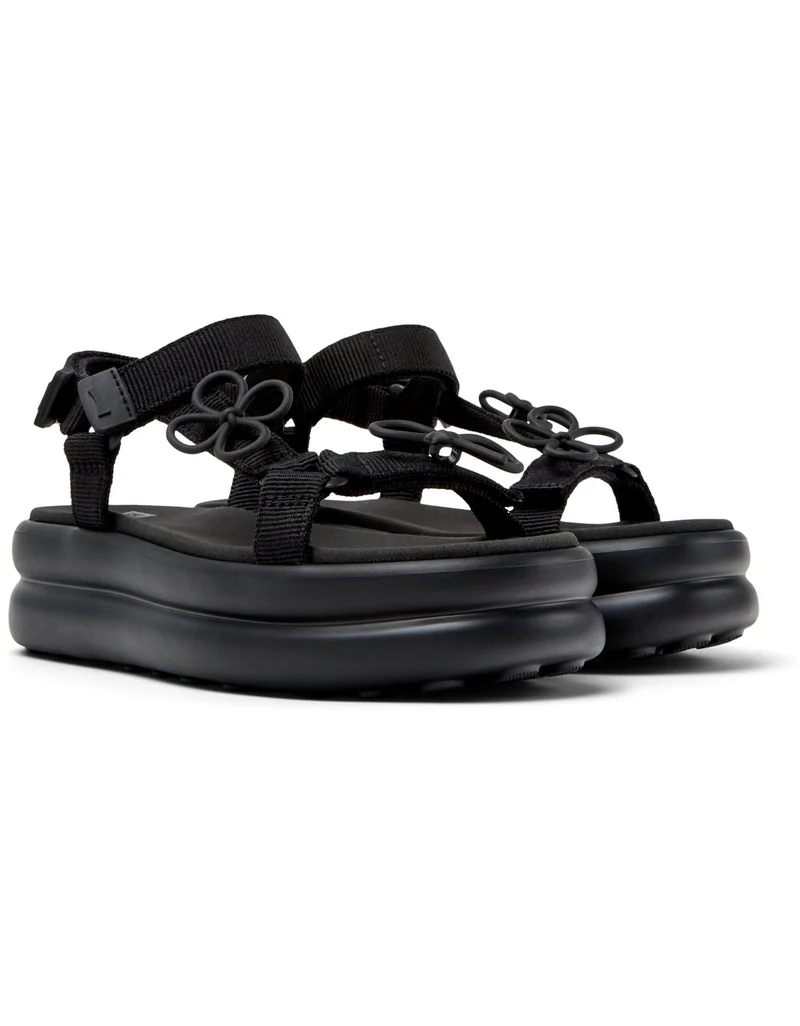 كامبر صندل نسائي فلوتا أب، أسود