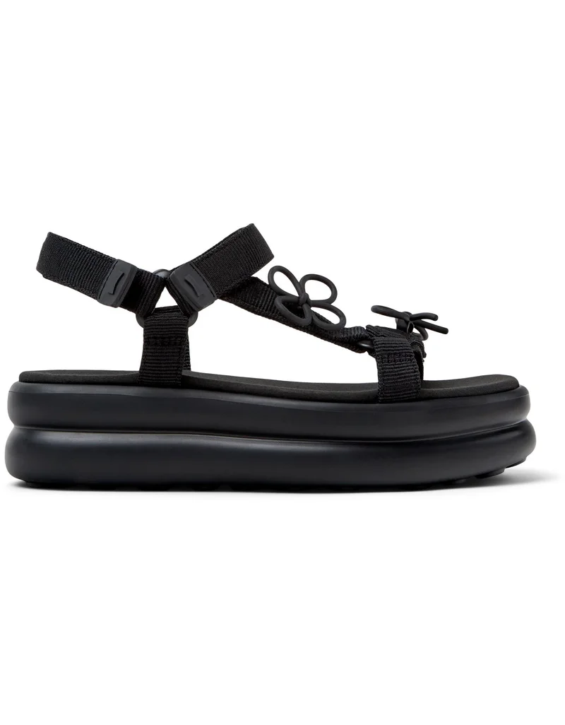 كامبر صندل نسائي فلوتا أب، أسود