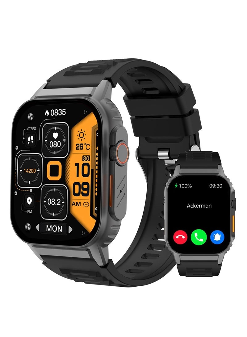 SYOSI Smart Watch(Answer/Make Call), 2.01" Smartwatch for Men Women, IP67 Waterproof, 100+ Sport Modes Fitness Tracker, Heart Rate Sleep Monitor, AI Voice, Watches Android iOS Phones - Image 1