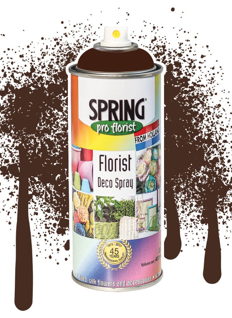 SPRING Spring Color Spray Mahogany, 400ml, High-Quality Floral Spray for Fresh or Artificial Flowers 