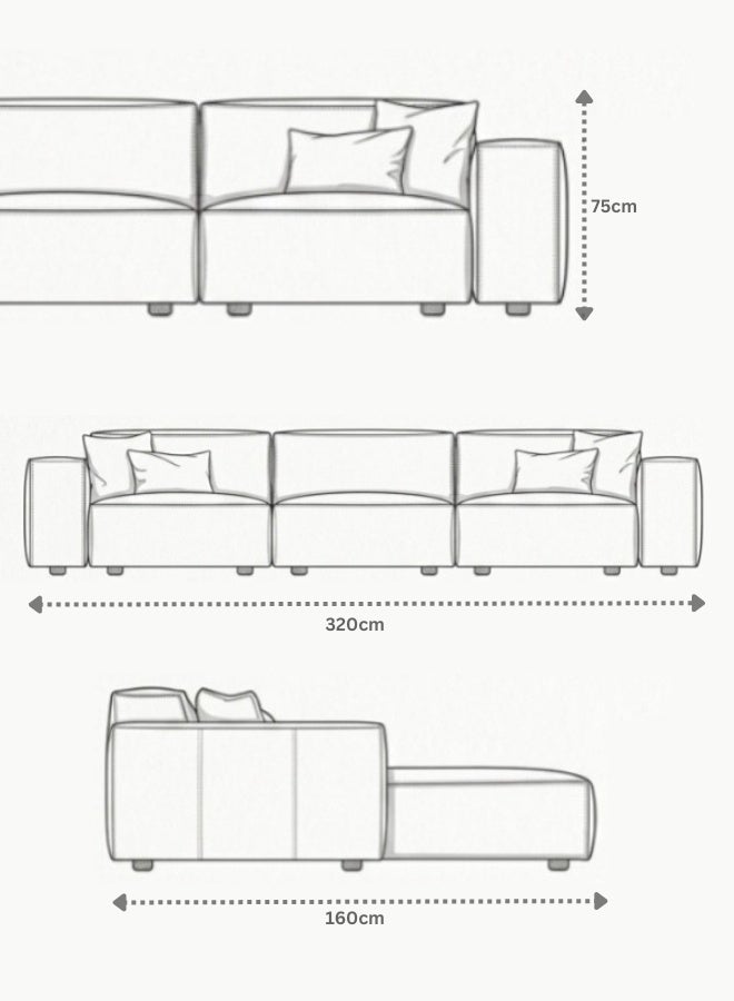 SULSHA طقم أريكة فاخرة على شكل L | أريكة زاوية | أثاث تصميم حديث أريكة قسم للغرف المعيشية - Image 3