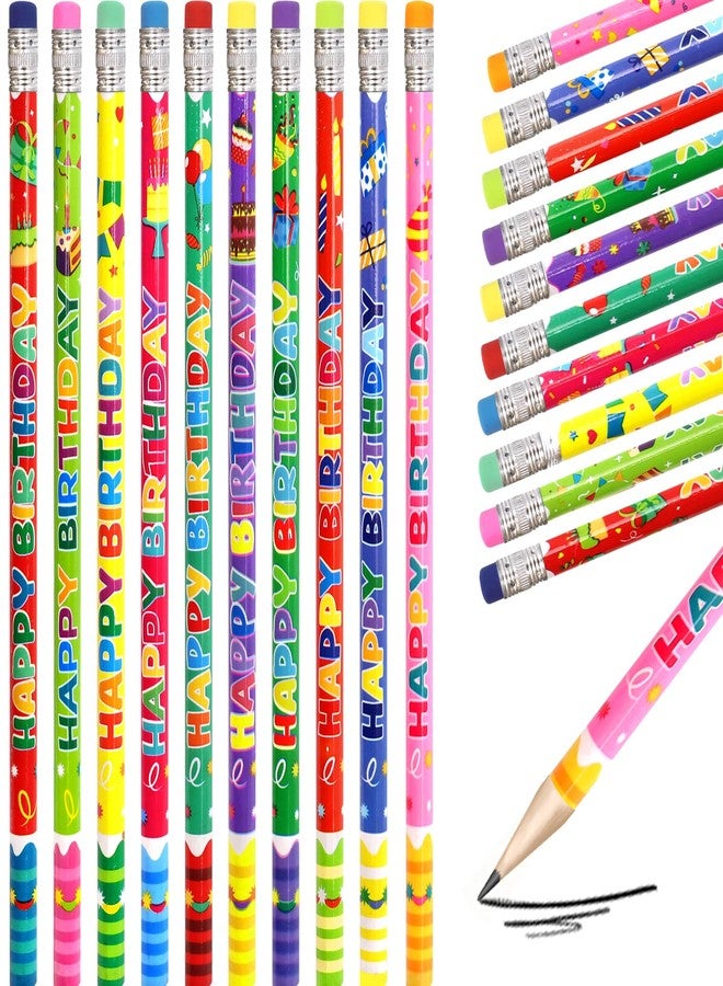 Fancy Land Happy Birthday Pencils 50Pcs Bulk Wooden Pencils with Eraser - Image 1