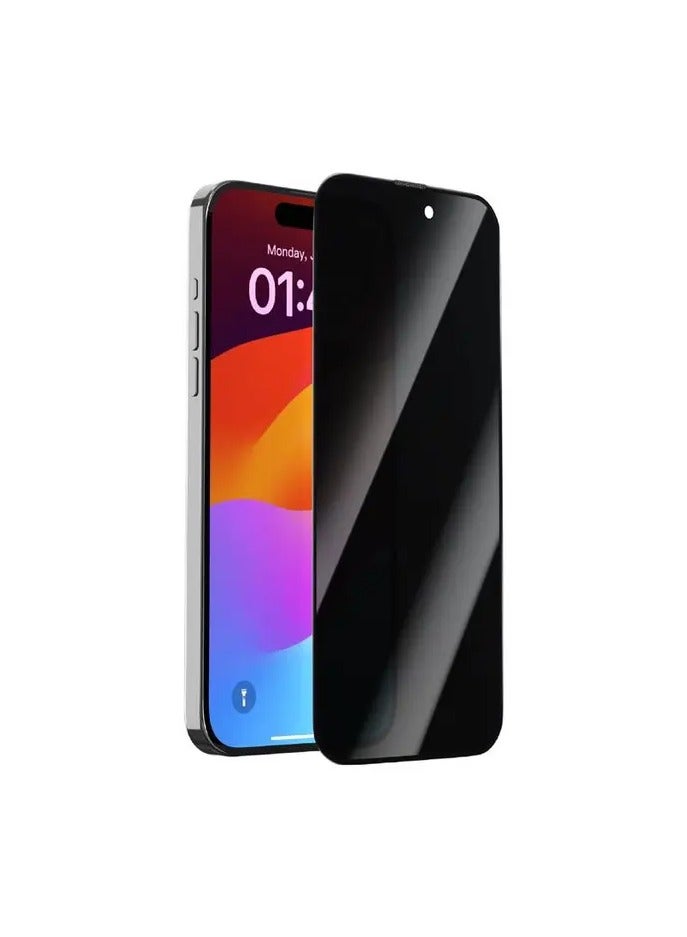 devia Van Series Full Screen Privacy Twice - Tempered Glass for iPhone 15 Plus - Black